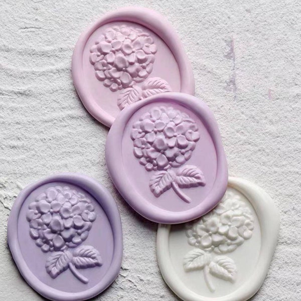 3D Hydrangea wax sealing stamp/Hydrangea wax seal stamp/Flower  wax sealing kit