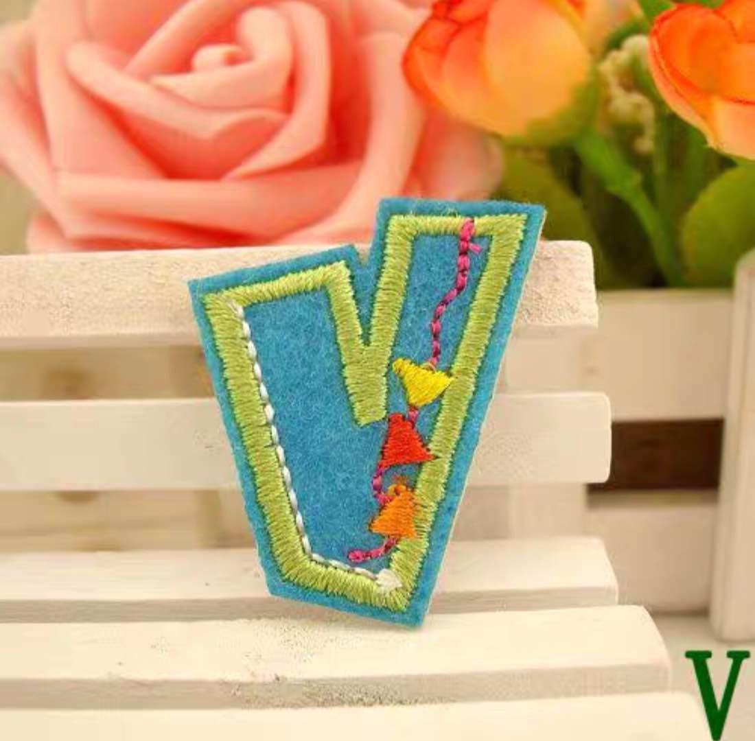 26 Letter iron on patch /Initials letter patch Embroidered Etsy