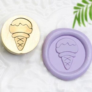 Ice Cream Wax Seal Stamp: Summer Dessert Sealing Kit