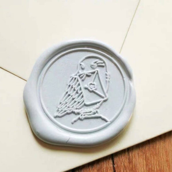 Owl Wax Seal Stamp/Owl and Envelop Wax Stamp/custom  wax sealing kit ,Owl  wax  Sealing kit /Wax Stove ,box set