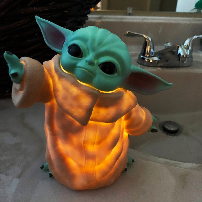 Baby Yoda Light Up Night Light Etsy