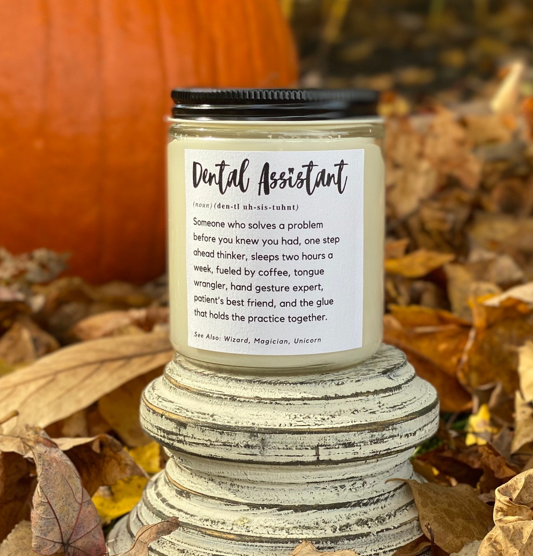 Dental Candle Dental Assistant Candle Dental Assistant Gift Etsy
