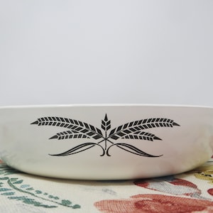 1956 Anchor Hocking Black Wheat Casserole Dish