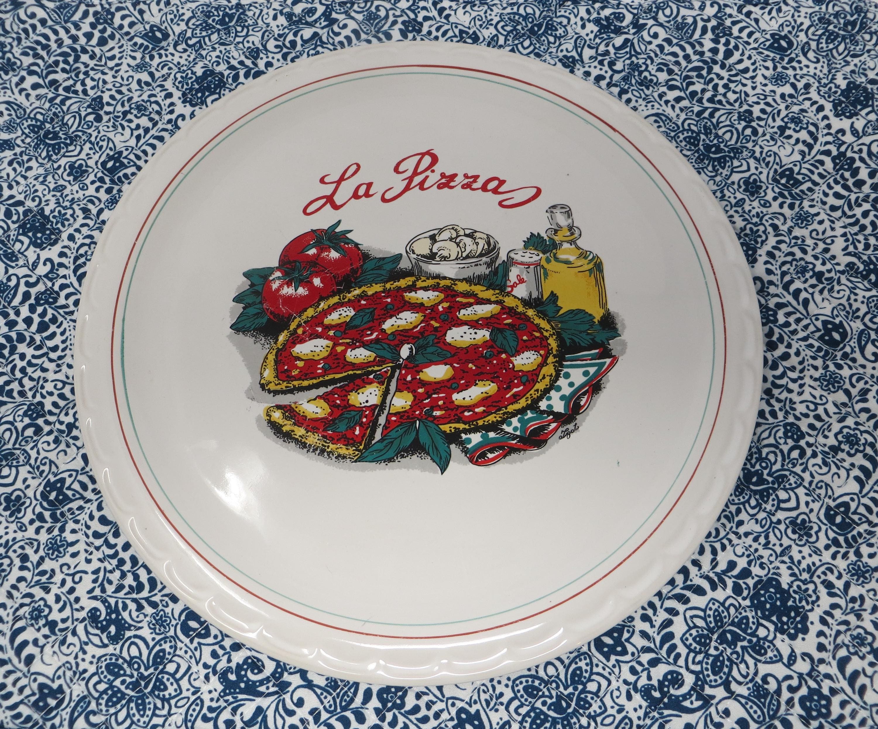 Vintage Pizza Plate - Etsy