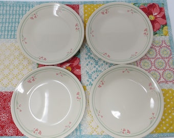 Corelle Summer Blossoms Bread Plates - Set of 4 - Pink Flowers