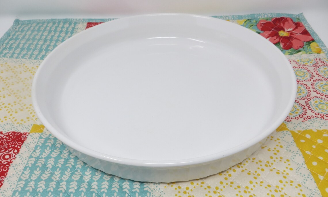 Corning Ware FRENCH WHITE 10 Inch Round Quiche Dish Pan Pie Pan Plate F