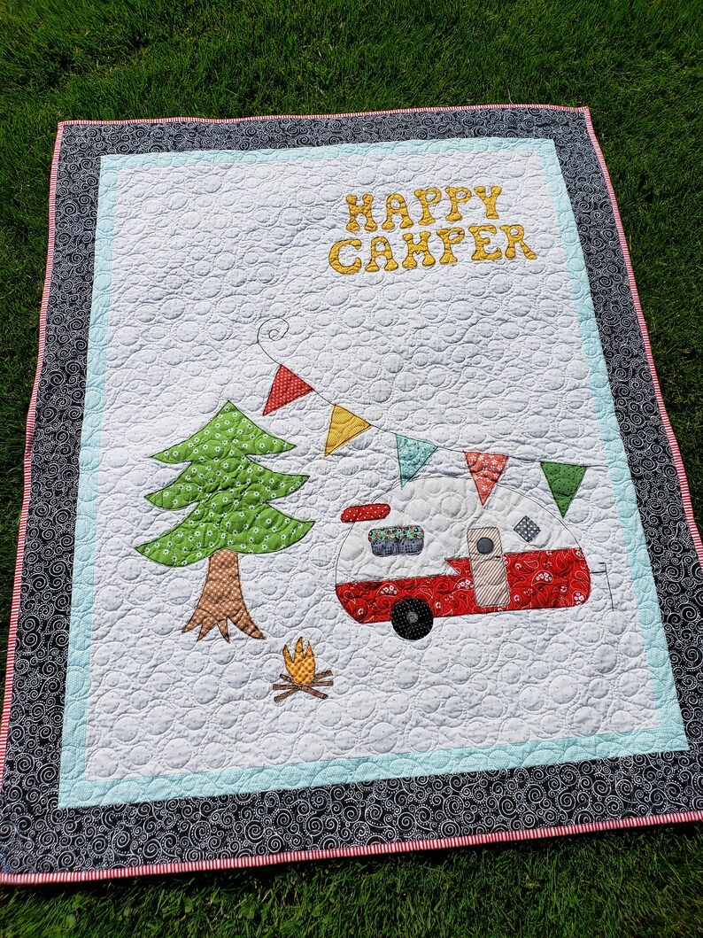 Happy Camper Lap Quilt Etsy