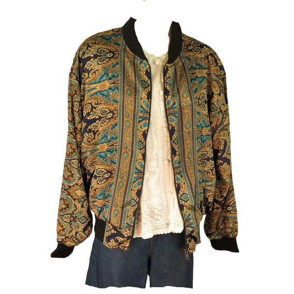 Silk Baseball Jacket Etsy