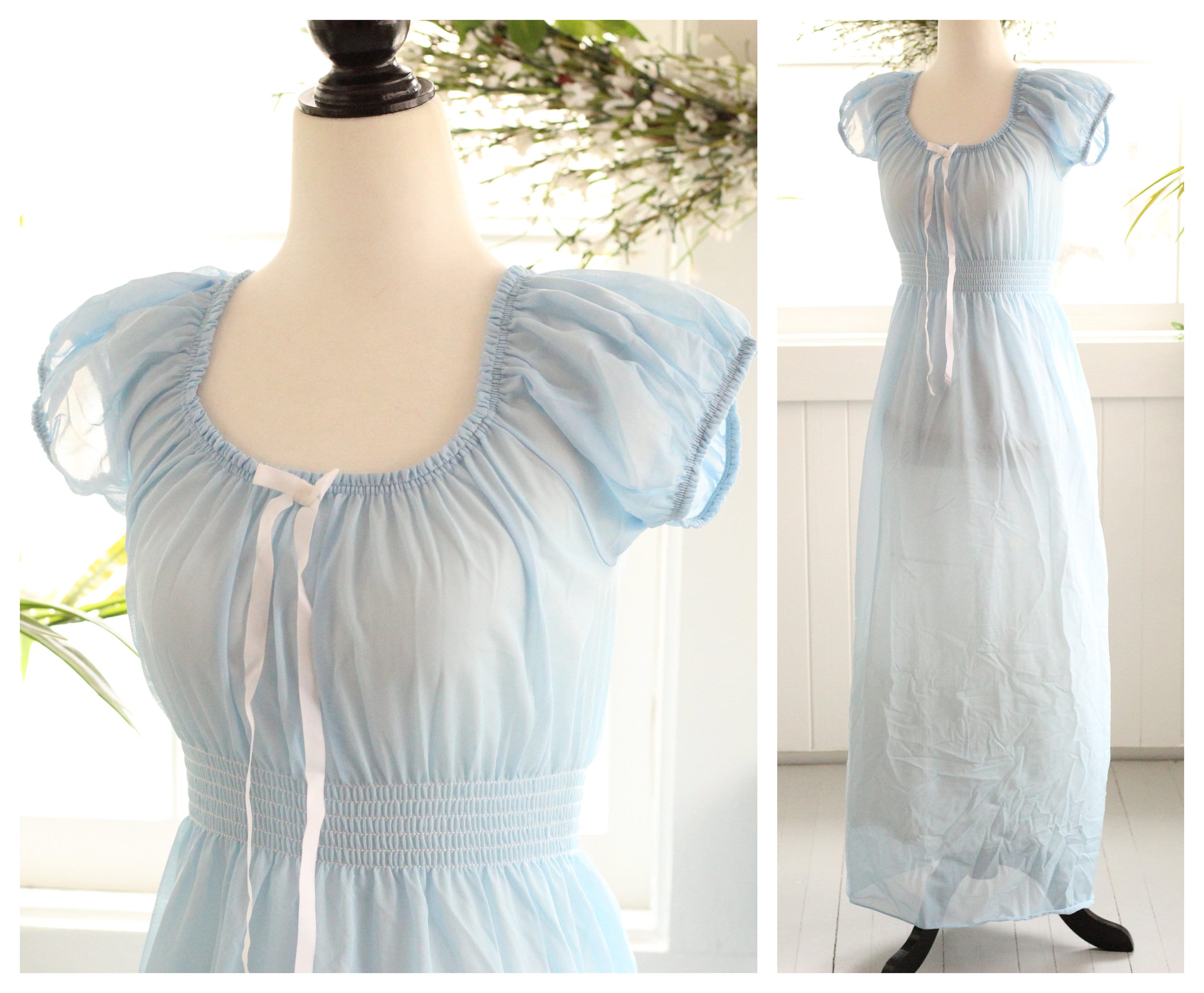 Light blue peasant dress 2025