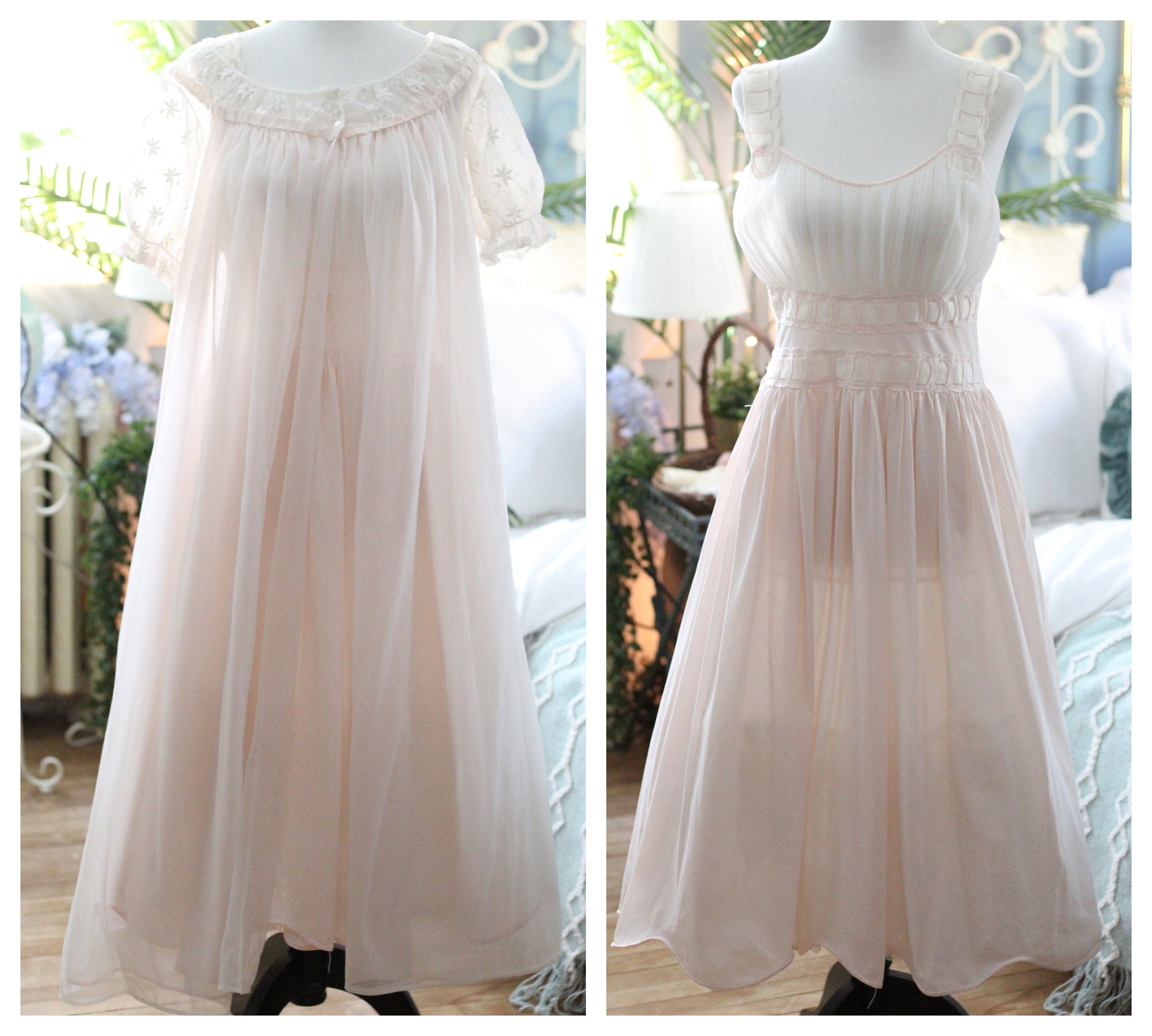 Plus size peignoir store set short