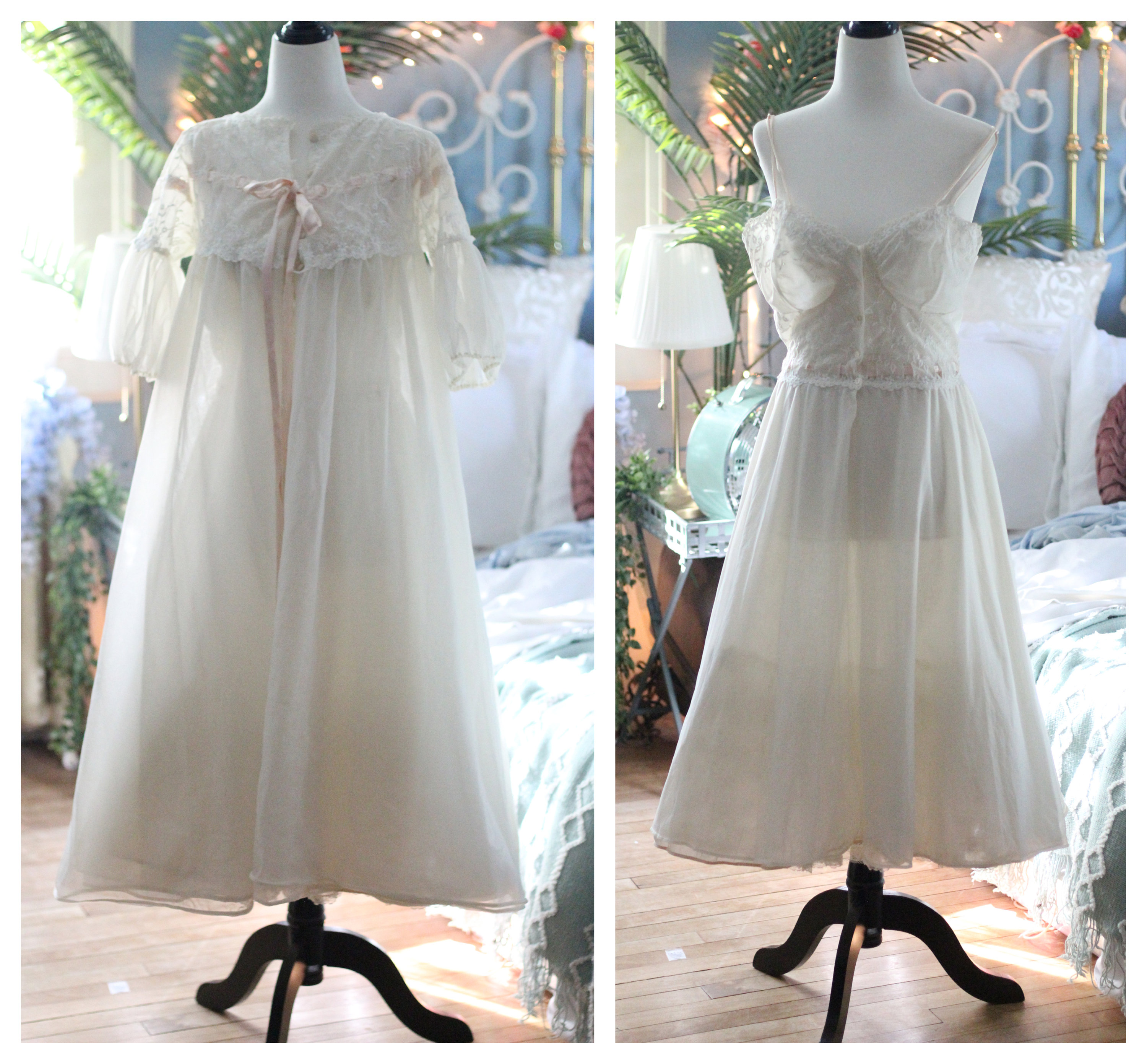 1950s Eyeful by the Flaums White & Pink Eyelet Embroidered