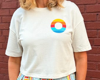 Retro Donut Crop Tee