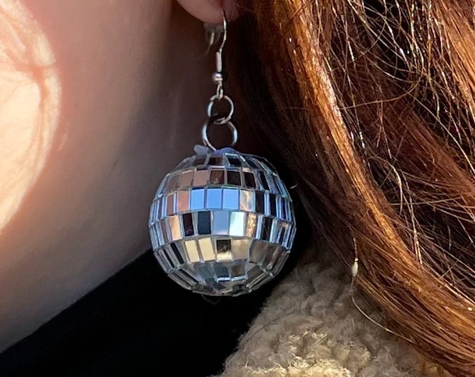 Disco Ball Earrings Etsy