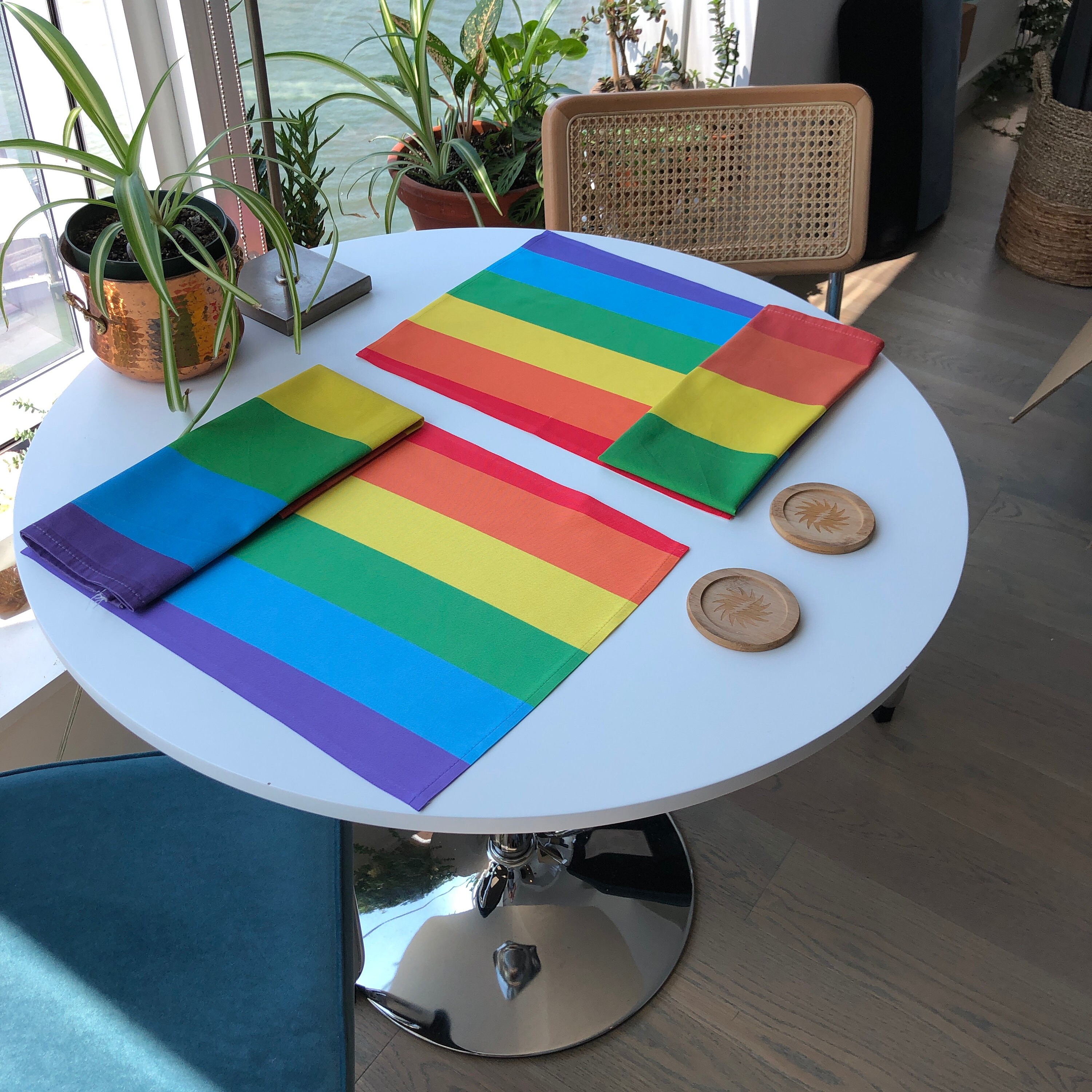 Rainbow Placemats & Napkins 2 Ea Rainbow Flag -