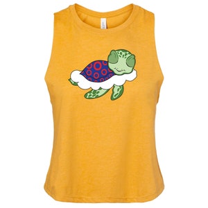 Turtle in the Clouds Racerback Crop Tank