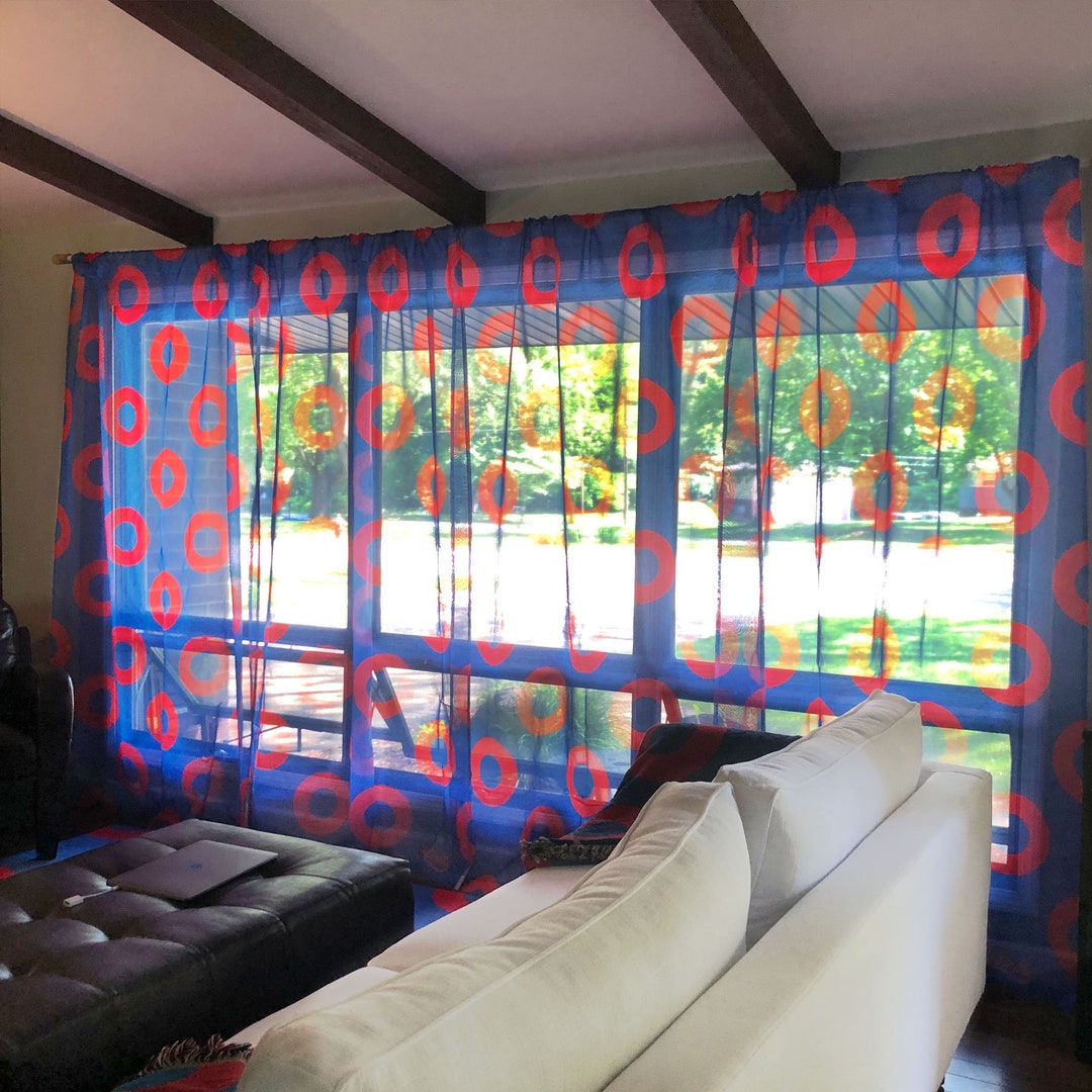 Fishman Donut Sheer Curtains, Phish Donut Curtains, Phish Curtains