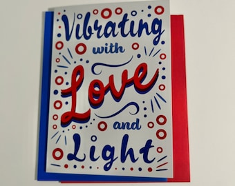 Phish More Greeting Card, Vibrating with Love and Light, Phish Greeting Card, Phish Donut Greeting Card, Fishman Donuts, Phish Valentine