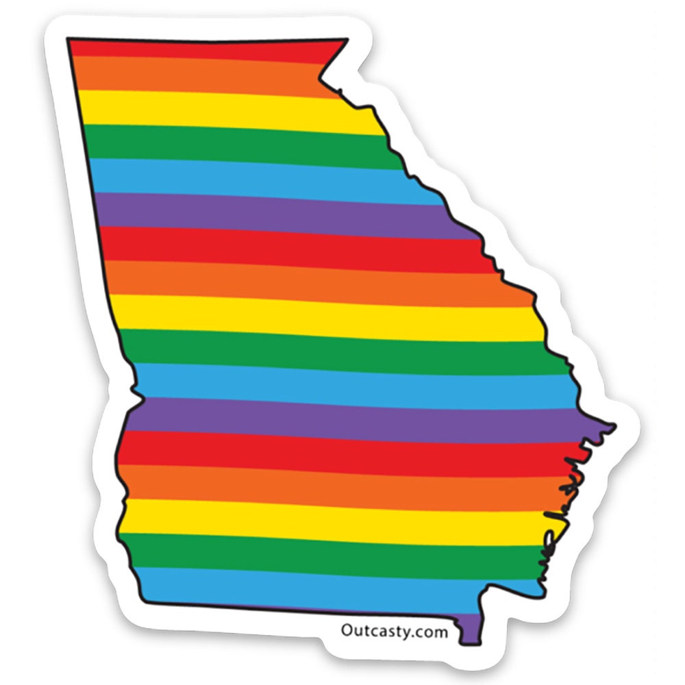 State Rainbow Pride Sticker Pride Sticker Etsy