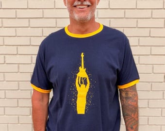 First Tube Ringer Tee Gold Print