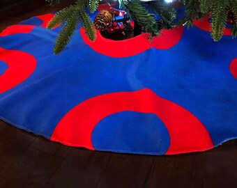 Donut Christmas Tree Skirt, Fishman Donut Tree Skirt,  Phish Donut Tree Skirt, Phish Christmas Tree Skirt