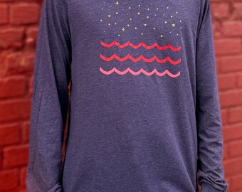 Ruby Waves Unisex Longsleeve Tee