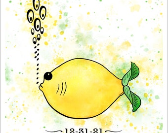 Lemon Phish Print, LEMSG