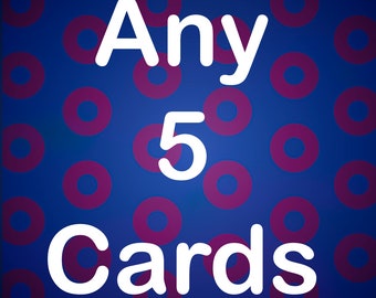 Mystery 5 Pack Phish Greeting Card, Phish Donut Greeting Card, Fishman Donuts, Phish Donut, Phish Birthday Greeting Card