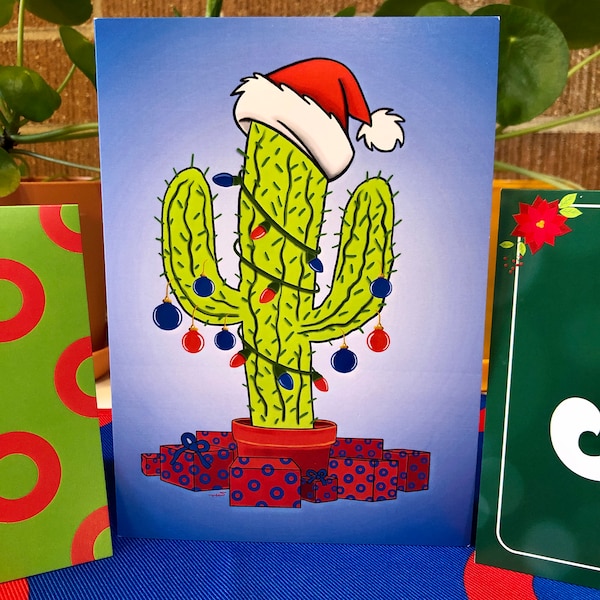 Phish Mike Gordon Cactus Holiday Greeting Card, Phish Greeting Card