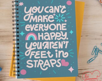 Feet In Straps | Pilates Teacher Gift | Funny Notebook For Friend | Cute Journals | Feminine Stationary