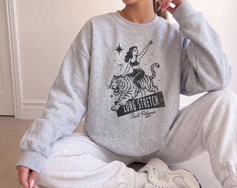 Reformer Sweatshirt, Pilates Crewneck, Studio Instructor Gift, Cozy Workout Pullover, Long Stretch Short Patience