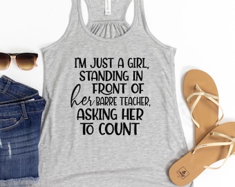 Funny Workout Tanks For Woman | Barre Shirts |  Flowey Workout Tank Top | Pilates Tanks | Fitness Tank Top | Flowey Tank