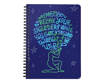 Relax Your Shoulders Spirlbound Notebook