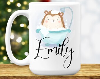 Hedgehog Mug - Hedgehog Gifts - Custom Hedgehog Cup - Hedgehog Coffee Mug - Cute Hedgehog Coffee Cup - Hedgehog Mom - Personalized Gifts