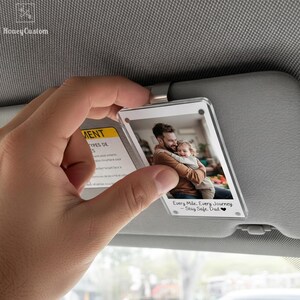 Fathers Day Gift Personalized Car Visor Clip Custom Photo Gift for Dad Thoughtful Dad Gift from Kids Meaningful Keepsake for Father Gifts