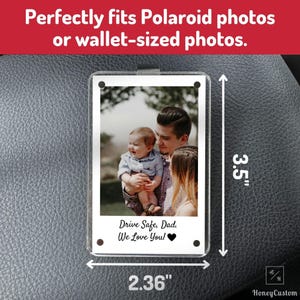 Dad Gifts Custom Photo Car Visor Clip Personalized Father's Day Gift for Him Unique Gift for Dad from Son or Daughter Sentimental Keepsake