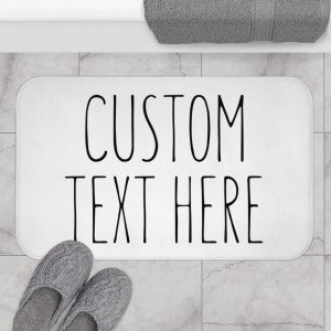 Custom Text Bath Mat | Wedding Gift | Housewarming Gift | Closing Gift | Cute Bathmat | Bathroom Decor | Anti-slip