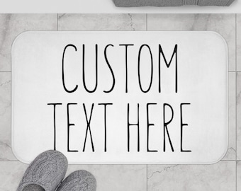 Custom Text Bath Mat | Wedding Gift | Housewarming Gift | Closing Gift | Cute Bathmat | Bathroom Decor | Anti-slip