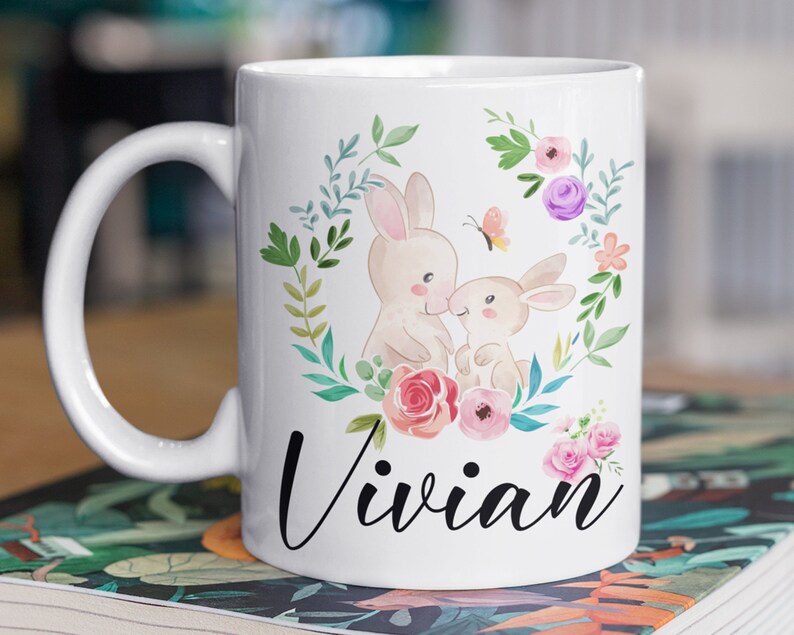 Cute Rabbit Mug Custom Rabbit Coffee Cup Rabbit Gifts for Etsy