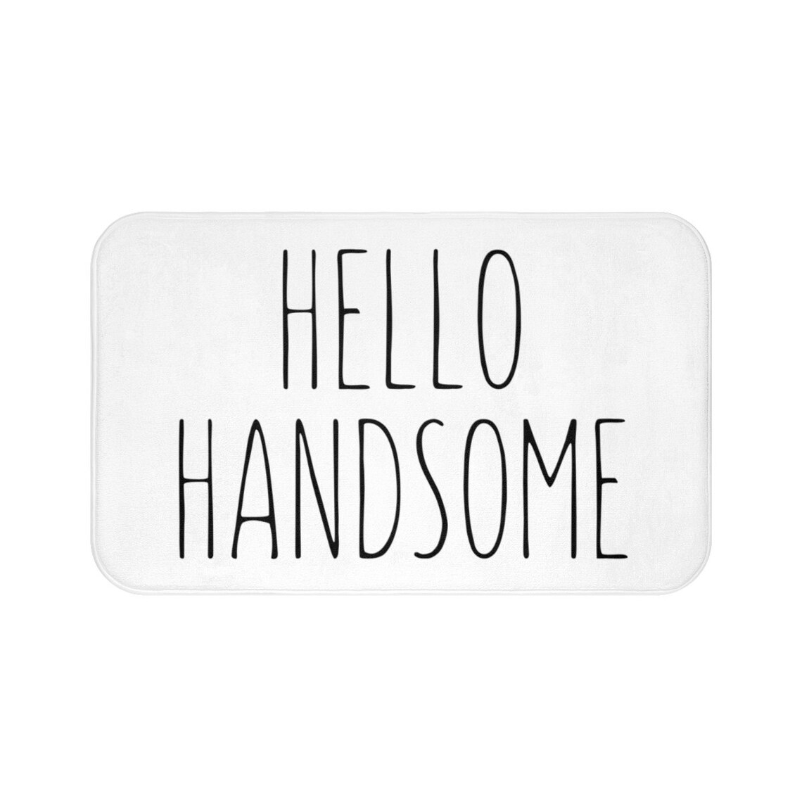 Hello Handsome Bath Mat Wedding Gift Housewarming Gift Etsy