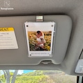 Personalized Gift for Him Anniversary - Custom Photo Car Visor Clip, Romantic Drive Safe Gift, Unique Couples Keepsake, Car Photo Frame product logo