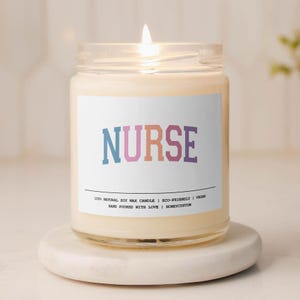 Registered Nurse Gift, Present For Nurses, New Nurse Gift, Gift For Nurse Appreciation Gift, Nurse Graduation Gift, Cute Soy Scented Candle