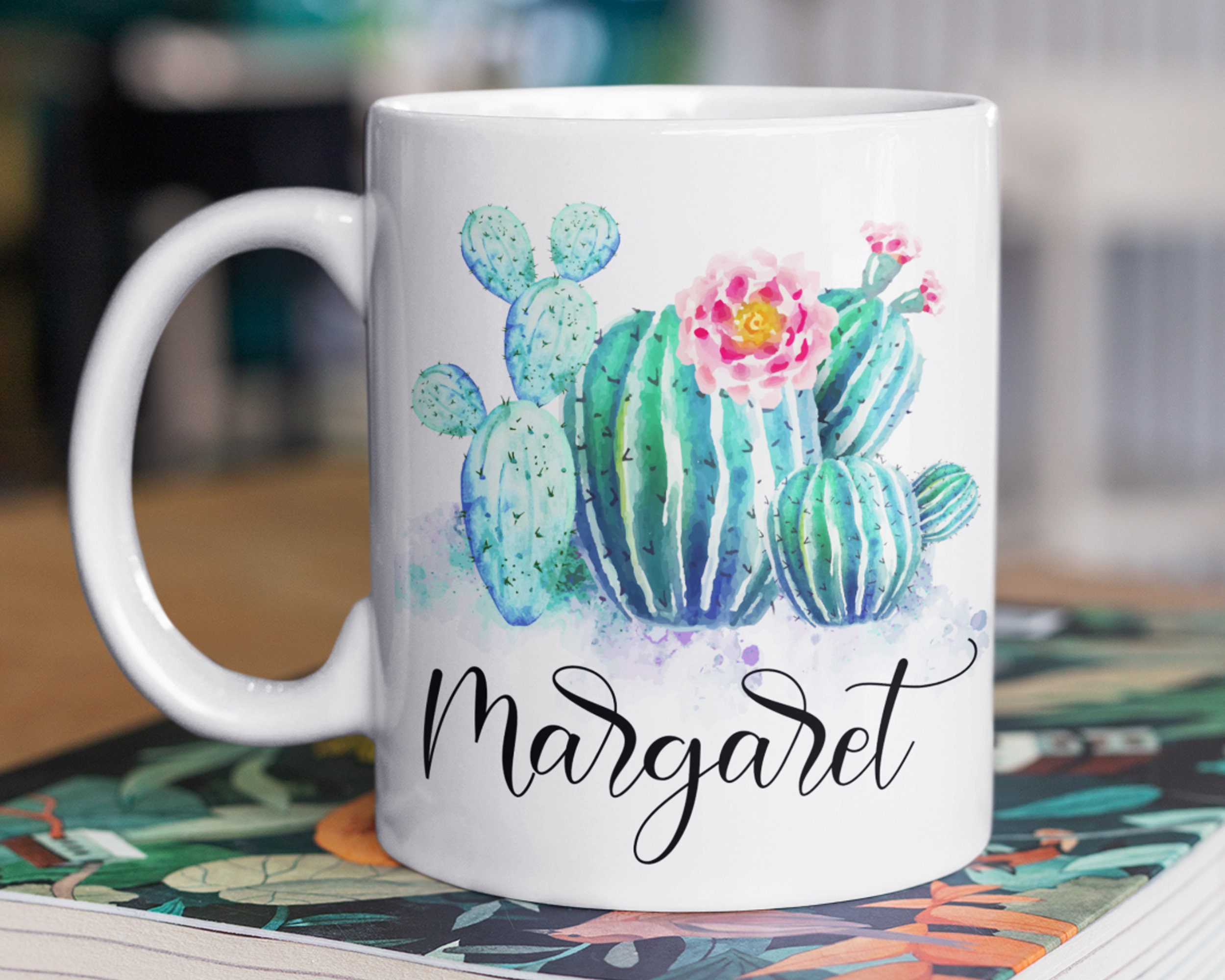 Cactus Mug, Personalized Cactus Coffee Mug, Cute Cactus Cup - Plant Coffee  Mug - Cactus Lover Gift - Name Mug - Personalized Gifts for Women - Etsy