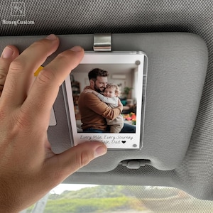 Fathers Day Gift Personalized Car Visor Clip Custom Photo Gift for Dad Thoughtful Dad Gift from Kids Meaningful Keepsake for Father Gifts
