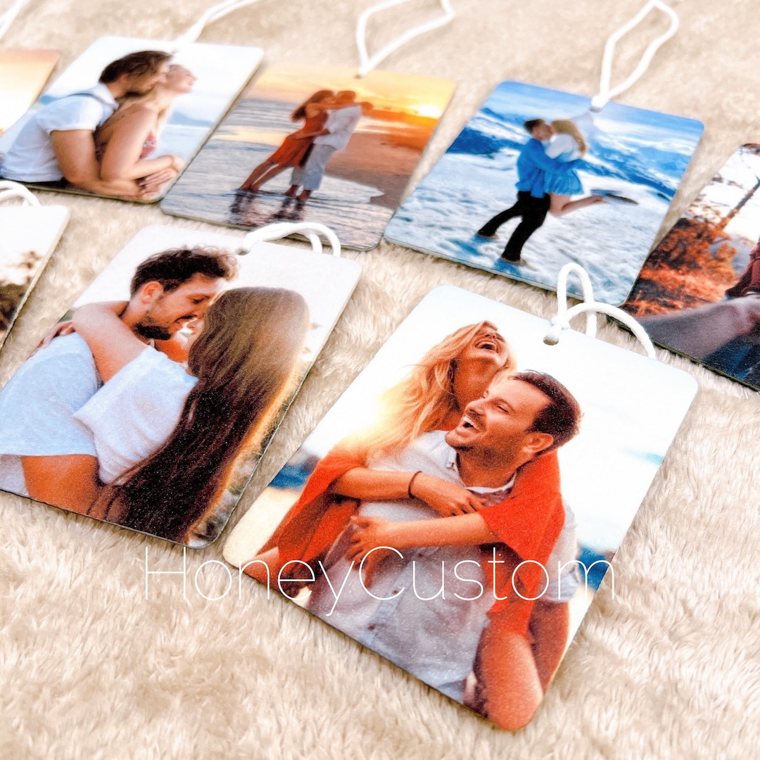 Double Sided Car Freshener With Your Photo, Custom Car Scent