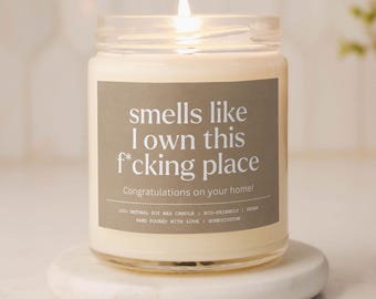 New Homeowner Gift - Housewarming Candle - Closing Gift - Closing Gift for House - House Warming Gift for Home Owner - Funny New House Gift