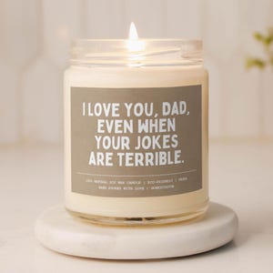 Funny Candle for Dad, Gift for Father&#39;s Day, Dad Candle Gift from Son, Gifts from Daughter, Dad Birthday Gift, Funny Dad Christmas Gift