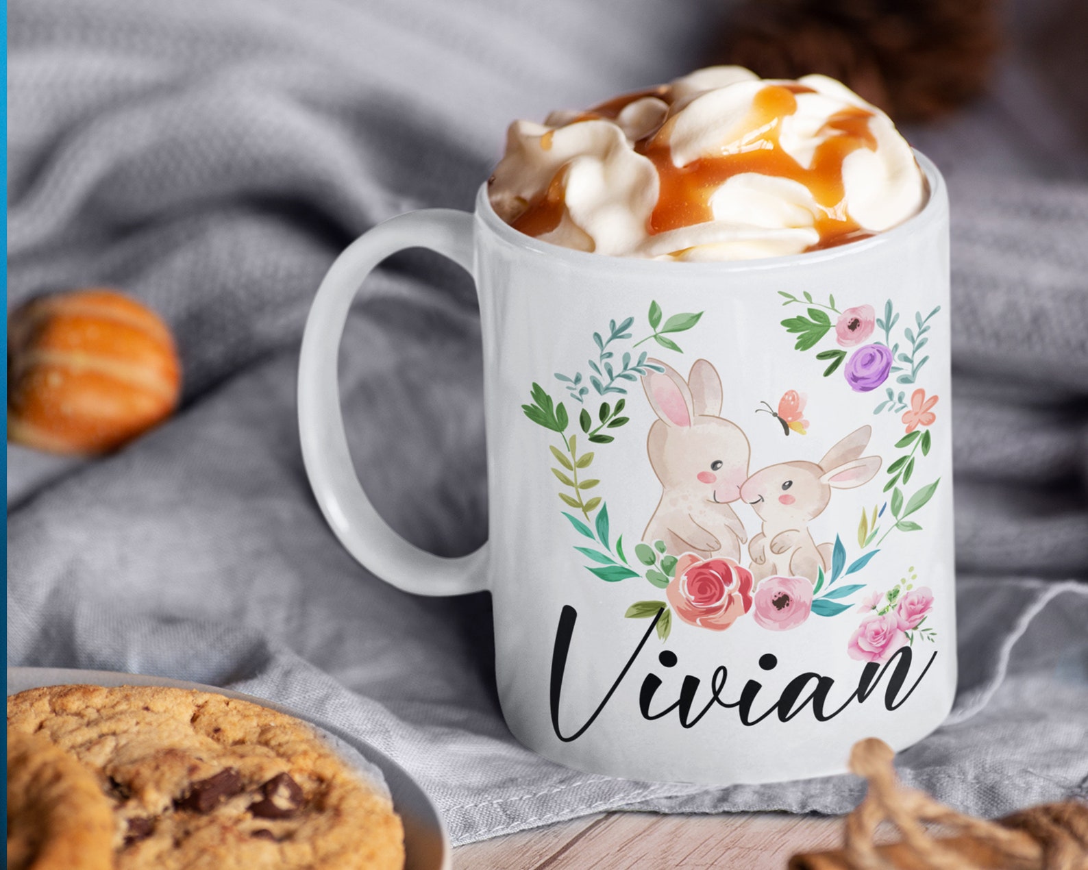 Cute Rabbit Mug Custom Rabbit Coffee Cup Rabbit Gifts for | Etsy