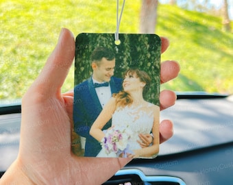 Custom Car Air Freshener, Car Scent, Car Freshie, Personlized Car Accessories, Cute Car Air Freshener w/ Picture, New Car Gift, Double Sided