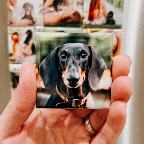 Custom Fridge Magnets, Pet Lover Gift, Gift for Dog Mom, Gifts for Dog Lovers, Gifts for Dog Owners, Photo Magnets, Pet Memorial Gifts