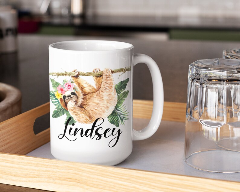 Sloth Mug Birthday Gift for Girls Sloth Gifts for Her Etsy